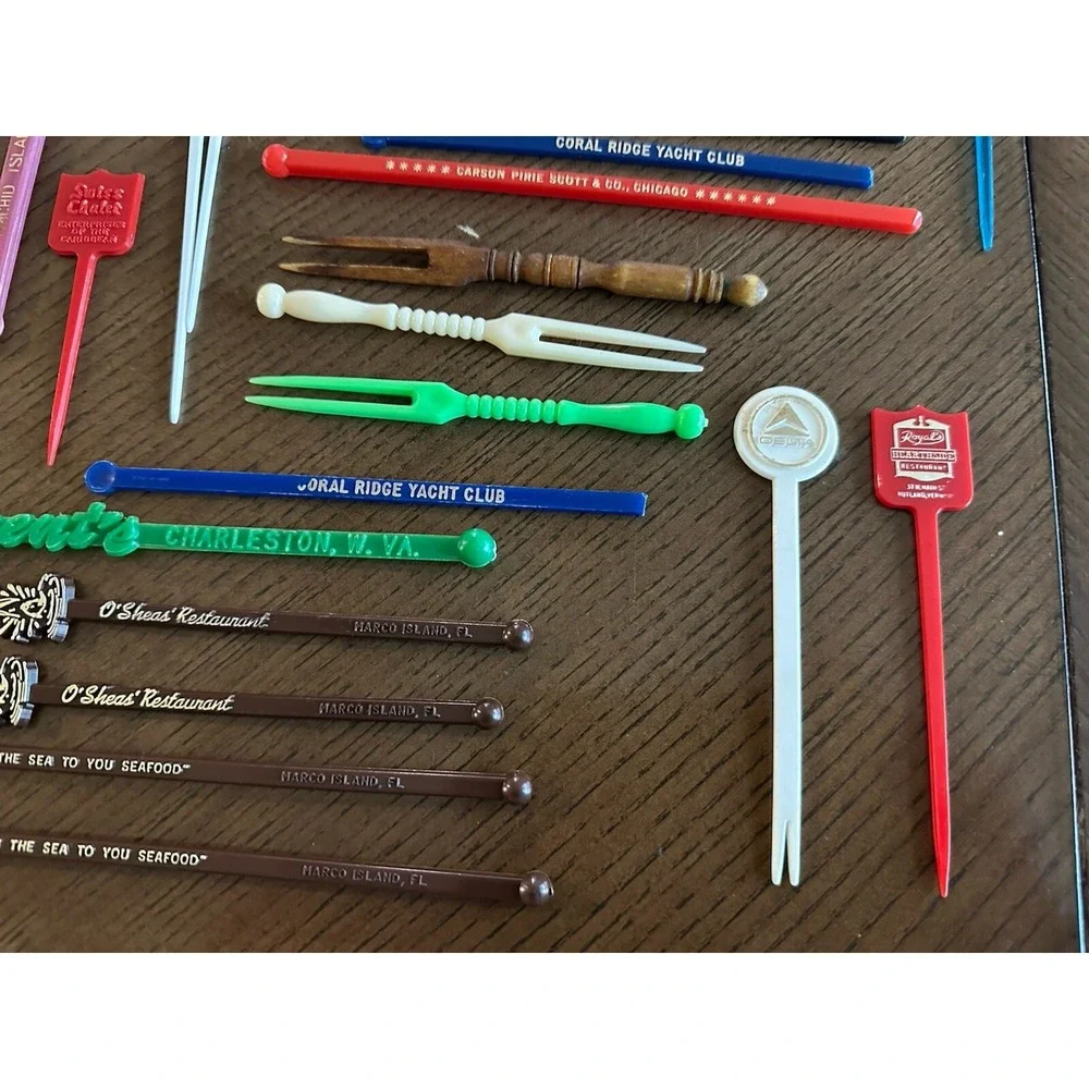 Vintage Mixed Lot 33 Stir Sticks Golf Restaurants Hotels‎ Advertising